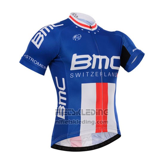 2015 Fietskleding BMC Kampioen Verenigde Staten Blauw Korte Mouwen en Koersbroek